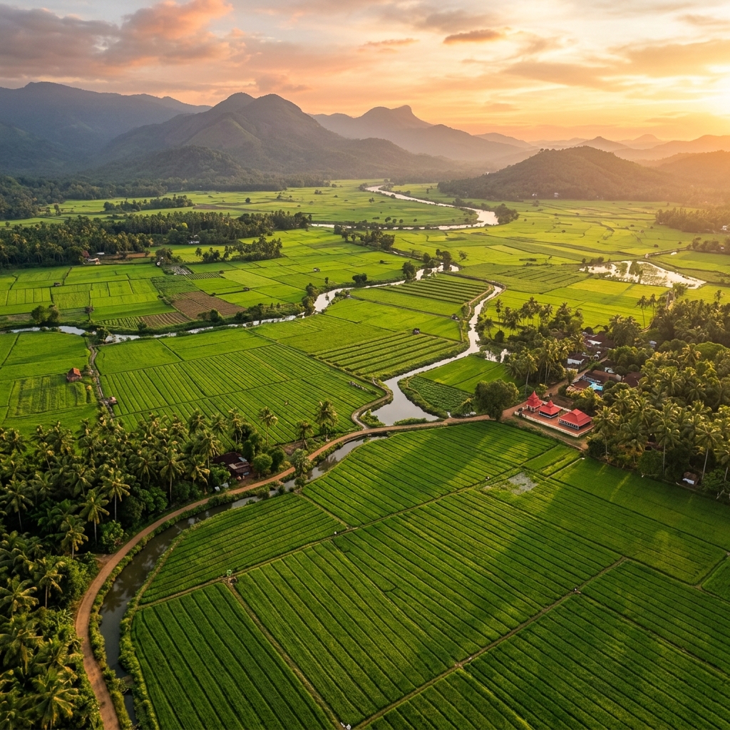 Kerala agricultural fields